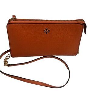 Tory Burch  Crossbody  handbag Orange Leather  Purse Shoulderbag Satchel Tote